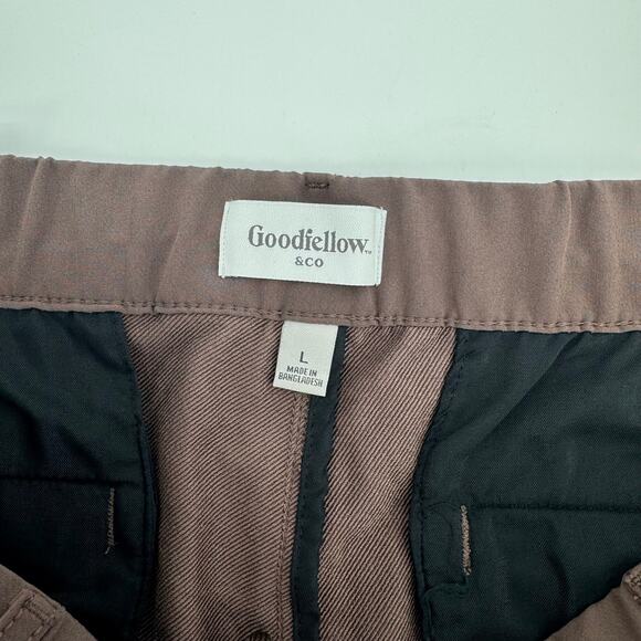 Goodfellow & Co Mens Brown Tech Activewear Stretch Trouser Chino Pants Large - Picture 6 of 10